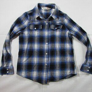 Cumberland Outfitters Ely Cattleman Girl's Medium Long Sleeve Plaid Flannel Shir